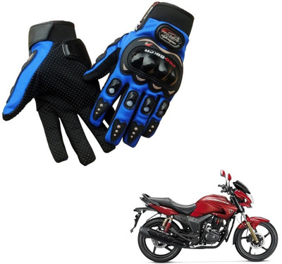 AuTO ADDiCT PRO BIKER GLOVES BLUE FOR HERO Hunk Riding Gloves(Blue)