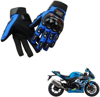 AuTO ADDiCT PRO BIKER GLOVES BLUE FOR SUZUKI GSXR 1000 Riding Gloves(Blue)