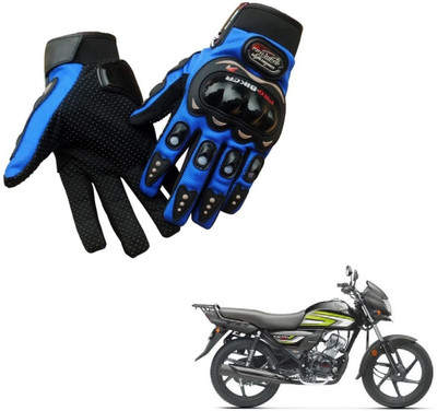 AuTO ADDiCT BIKER GLOVES BLUE FOR HONDA CD110 Dream Riding Gloves(Blue)