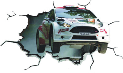 Varadvinayak 45 cm Car in magical wall hole Self Adhesive Sticker(Pack of 1)