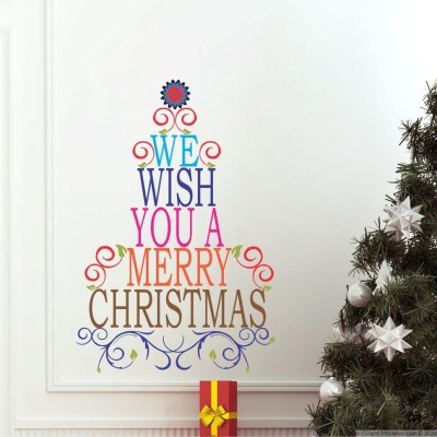 Vijaya enterprises 60 cm Kiddale Christmas Wall Sticker sioze [91x130cm] Self Adhesive Sticker(Pack of 1)