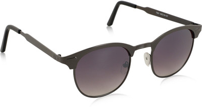 Alchiko Clubmaster, Wayfarer, Round Sunglasses(For Men & Women, Black)