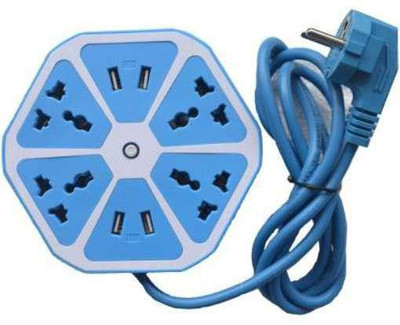 AUFFER HHH_5340M_TRANDING USB-BOARD SOCKET 8  Socket Extension Boards(Multicolor, 1.8 m, With USB Port)