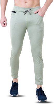 MONAL Solid Men Green Track Pants