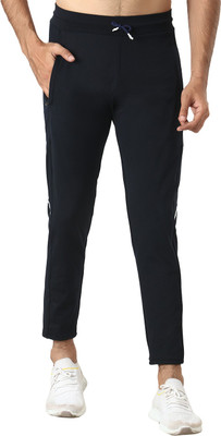 PORT LOTUS Solid Men Dark Blue Track Pants