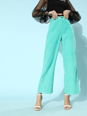 SASSAFRAS Regular Fit Women Green Trousers