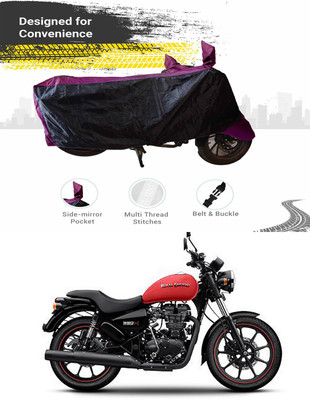 SMDP Two Wheeler Cover for Royal Enfield(Thunderbird 350, Black, Purple)