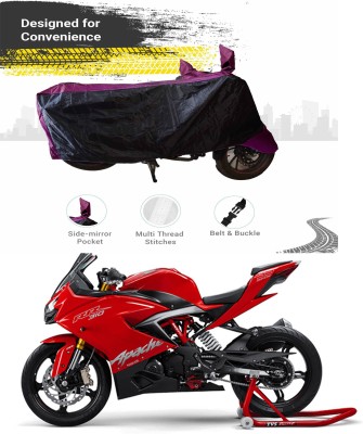 Ascension Two Wheeler Cover for TVS(Apache RR 310, Black, Purple)