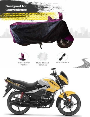 Ascension Two Wheeler Cover for Hero(Passion Pro i3S, Black, Purple)