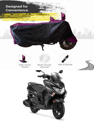 SMDP Two Wheeler Cover for Suzuki(Burgman Street, Black, Purple)