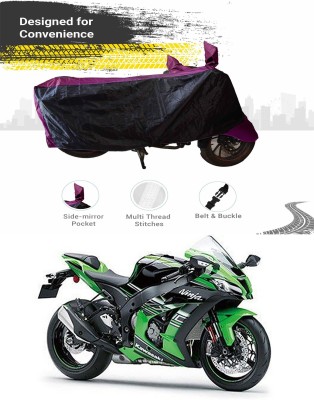 AUTOGARH Two Wheeler Cover for Kawasaki(Ninja ZX 10R, Black, Purple)