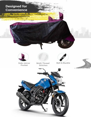 SMDP Two Wheeler Cover for Honda(CB Unicorn 160, Black, Purple)