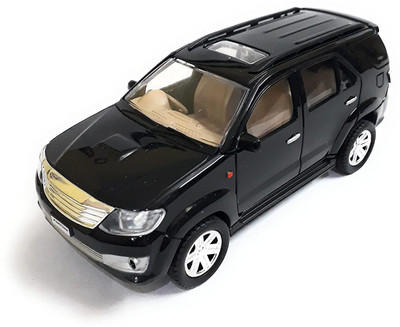 SABIRAT Pull Back Action Toyota Fortuner Miniature Toy Car [black](Black, Pack of: 1)