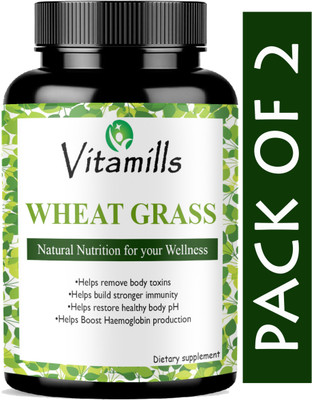 Vitamills Wheatgrass 800 mg Capsules(Advanced)(2 x 60 Capsules)