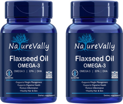 NatureVally Pro Flaxseed extract capsules Omega 369 Pro(2 x 60 Capsules)