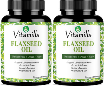 Vitamills Ultra Flaxseed extract capsules Omega 3(2 x 60 Capsules)