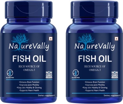 NatureVally Pro Fish Oil (Triple Strength) With 1000Mg Omega 3 Pro(2 x 60 Capsules)