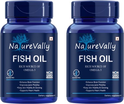 NatureVally Ultra Fish Oil (Triple Strength) With 1000Mg Omega 3 Ultra(2 x 60 Capsules)