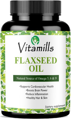 Vitamills Pro Flaxseed extract capsules Omega 3 Pro(60 Capsules)
