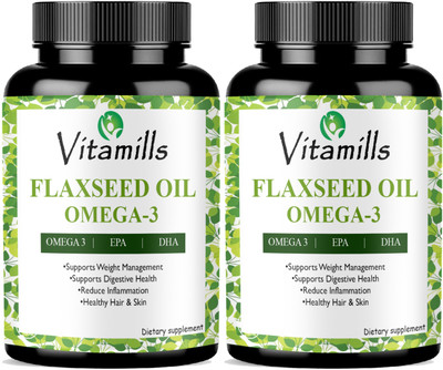 Vitamills Pro Flaxseed extract capsules Omega 369 Pro(2 x 60 Capsules)