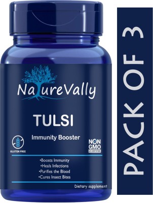 NatureVally Nutrition Tulsi Immunity Booster Capsules for Men & Women (Natural)(3 x 60 Capsules)