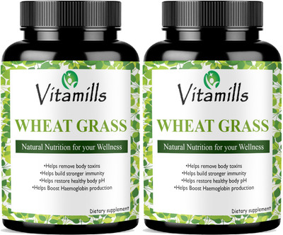 Vitamills Wheatgrass 800 mg Capsules Advanced(2 x 60 Capsules)