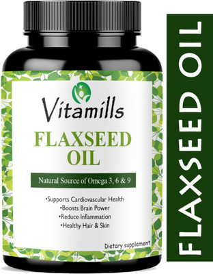 Vitamills Advanced Flaxseed extract capsules Omega 3(Advanced)(60 Capsules)