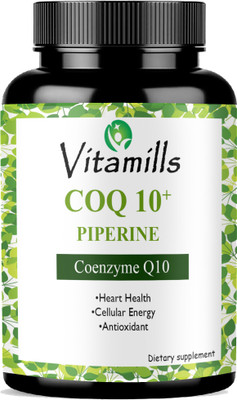 Vitamills 120mg Coenzyme Q10 Capsules with Piperine Ultra(30 Capsules)
