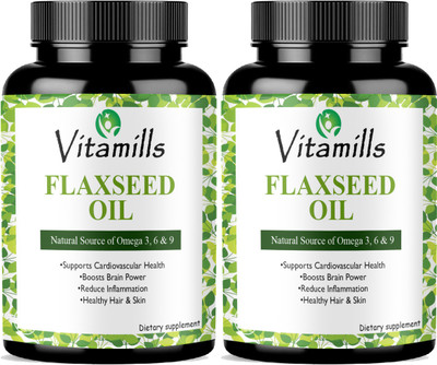 Vitamills Ultra Flaxseed extract capsules Omega 3 Ultra(2 x 60 Capsules)