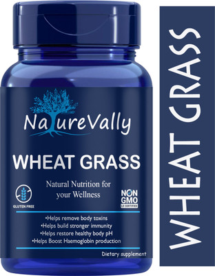 NatureVally Nutrition Wheatgrass 800 mg Capsules (Pro)(60 Capsules)