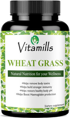 Vitamills Wheatgrass 800 mg Capsules Premium(60 Capsules)
