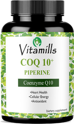 Vitamills 120mg Coenzyme Q10 Capsules with Piperine(60 Capsules)