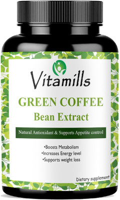 Vitamills Green Coffee Bean Extract 800mg for Weight Loss Capsule Pro(60 Capsules)