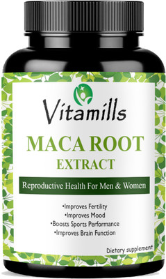 Vitamills Maca Root Capsules Enriched with Maca Root Extract for Men(30 Capsules)