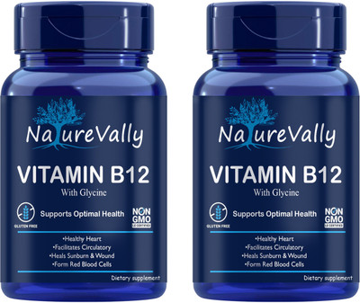NatureVally Organic B Complex Vitamins B12 and Biotin Pro(2 x 60 Capsules)