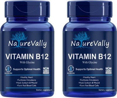 NatureVally Organic B Complex Vitamins B12 and Biotin(2 x 60 Capsules)