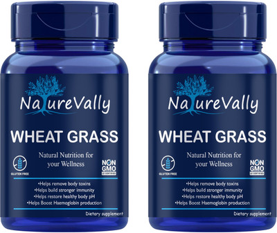 NatureVally Wheatgrass 800 mg Capsules Pro(2 x 60 Capsules)