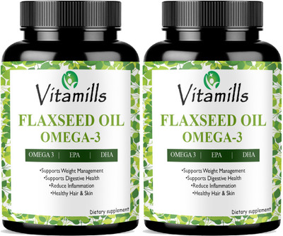 Vitamills Advanced Flaxseed extract capsules Omega 369 Advanced(2 x 60 Capsules)