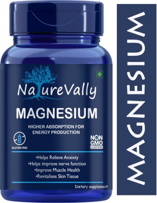 NatureVally Nutrition Chelated Magnesium Glycinate Citrate Oxide Supplement (Pro)(60 Capsules)