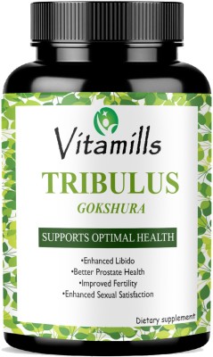 Vitamills Tribulus Terrestris Natural Testosterone Booster (Gokshura) Premium(30 Capsules)