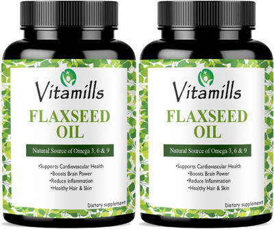 Vitamills Pro Flaxseed extract capsules Omega 3 Pro(2 x 60 Capsules)