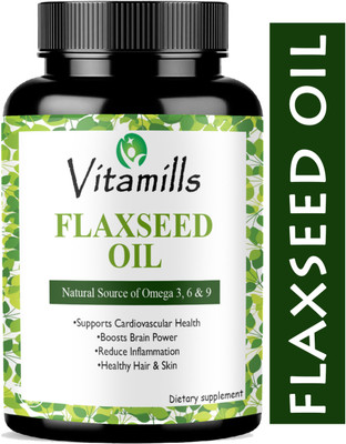 Vitamills Premium Flaxseed extract capsules Omega 3(Premium)(30 Capsules)