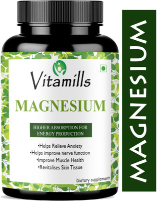Vitamills Chelated Magnesium Glycinate Citrate Oxide Supplement(Advanced)(60 Capsules)