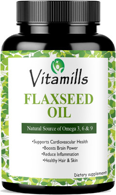Vitamills Advanced Flaxseed extract capsules Omega 3 Advanced(60 Capsules)