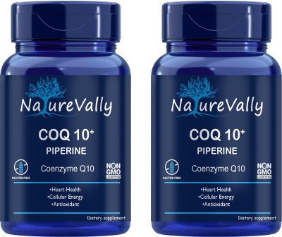 NatureVally 120mg Coenzyme Q10 Capsules with Piperine Advanced(2 x 60 Capsules)