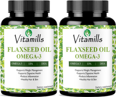 Vitamills Premium Flaxseed extract capsules Omega 369 Premium(2 x 60 Capsules)