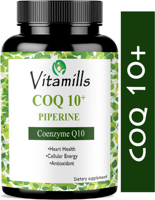 Vitamills 120mg Coenzyme Q10 Capsules with Piperine(Advanced)(60 Capsules)