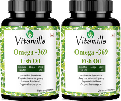 Vitamills Advanced Fish Oil (Triple Strength) With 1000Mg Omega 369 Advanced(2 x 60 Capsules)