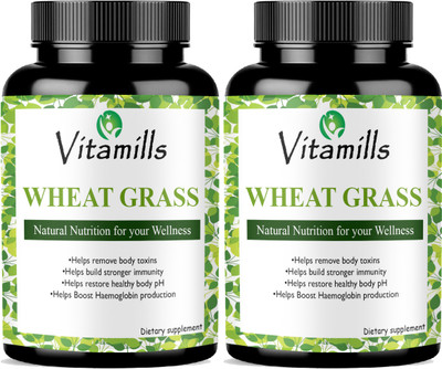 Vitamills Wheatgrass 800 mg Capsules Ultra(2 x 60 Capsules)