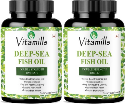 Vitamills Deep Sea Fish Oil 2500mg (Omega 3 Fish Oil) Pro(2 x 60 Capsules)